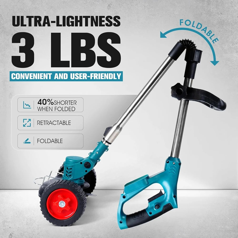 1850W Electric Lawn Mower Length Adjustable Handheld Cutter Cordless Garden Grass Cutting Trimmer For Makita 18V Battery