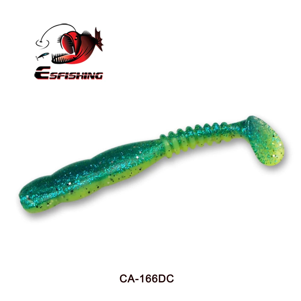 KESFISHING Fishing Lures Rock Shiner 50 95 115mm Pesca Artificial Soft Silicone Bass Baits Quality Smell and Salts T Tail Shad