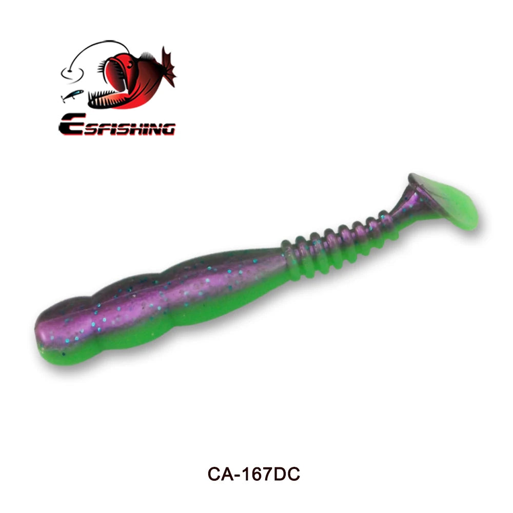 KESFISHING Fishing Lures Rock Shiner 50 95 115mm Pesca Artificial Soft Silicone Bass Baits Quality Smell and Salts T Tail Shad