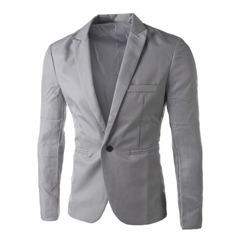 Autumn Men's Blazer Suit 8 colors male Blazer Suits business Jackets Coat Fashionable white/black/grey M-3XXXL