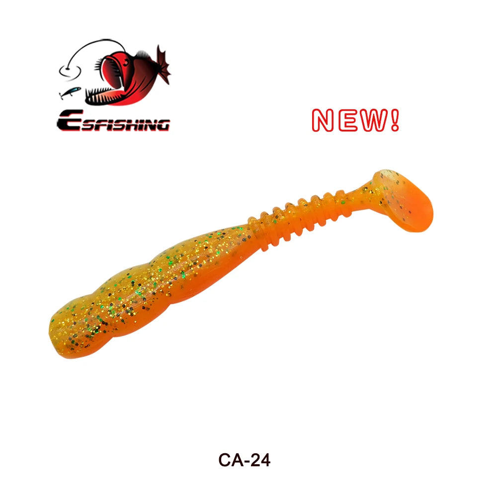 KESFISHING Fishing Lures Rock Shiner 50 95 115mm Pesca Artificial Soft Silicone Bass Baits Quality Smell and Salts T Tail Shad