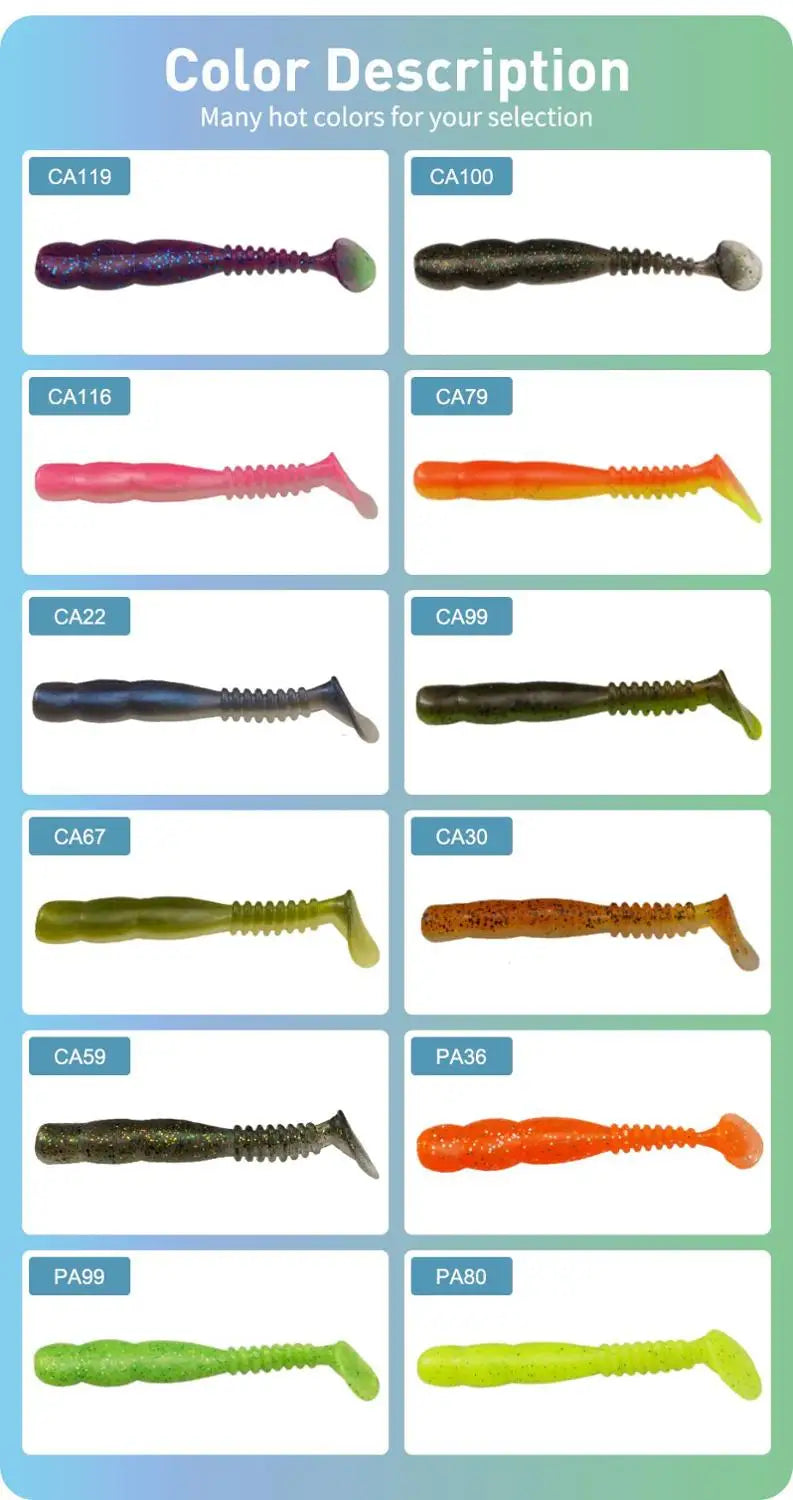 KESFISHING Fishing Lures Rock Shiner 50 95 115mm Pesca Artificial Soft Silicone Bass Baits Quality Smell and Salts T Tail Shad