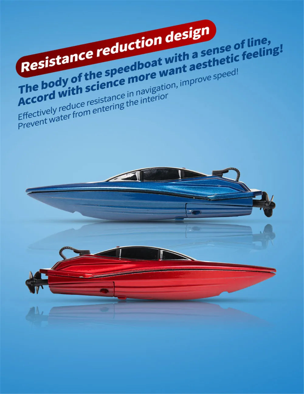 Mini RC Boat 5km/h Radio Remote Controlled High Speed Ship with LED Light Palm Boat Summer Water Toy Pool Toys Models Gifts