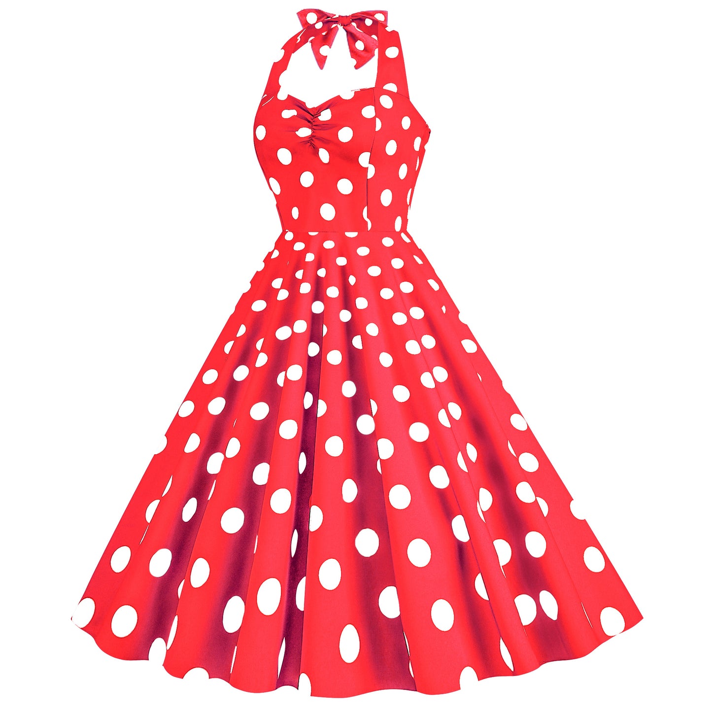 Pink Elegant Fashion Notched Ladies Office Dress 2024 Robe Pinup Polka Dot Print Vintage Sleeveless Summer Dresses for Women