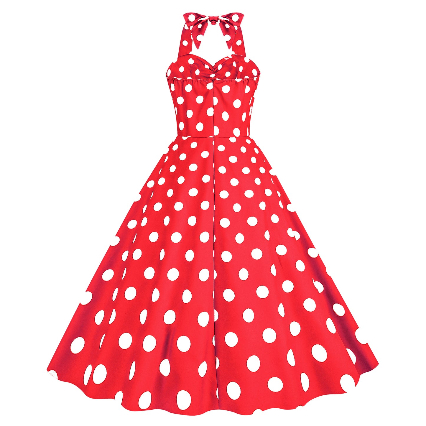 Pink Elegant Fashion Notched Ladies Office Dress 2024 Robe Pinup Polka Dot Print Vintage Sleeveless Summer Dresses for Women