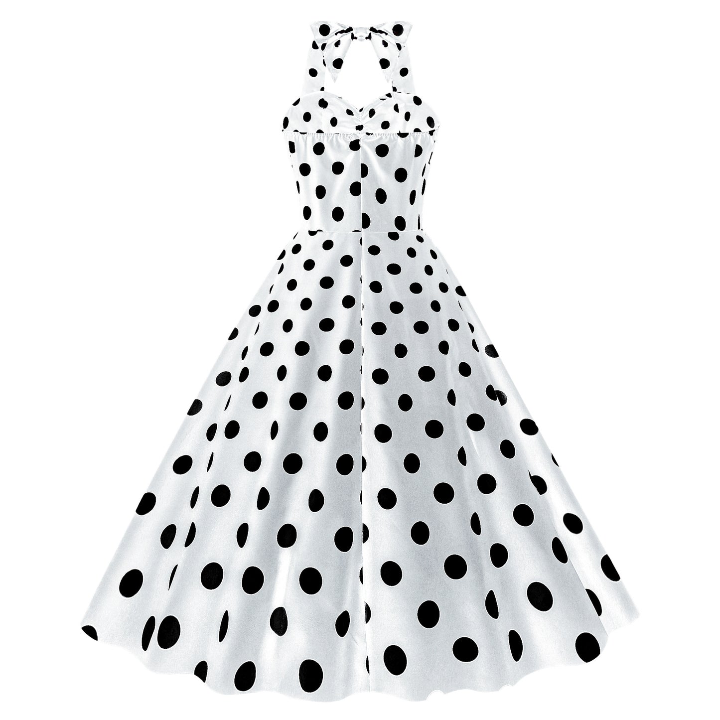 Pink Elegant Fashion Notched Ladies Office Dress 2024 Robe Pinup Polka Dot Print Vintage Sleeveless Summer Dresses for Women