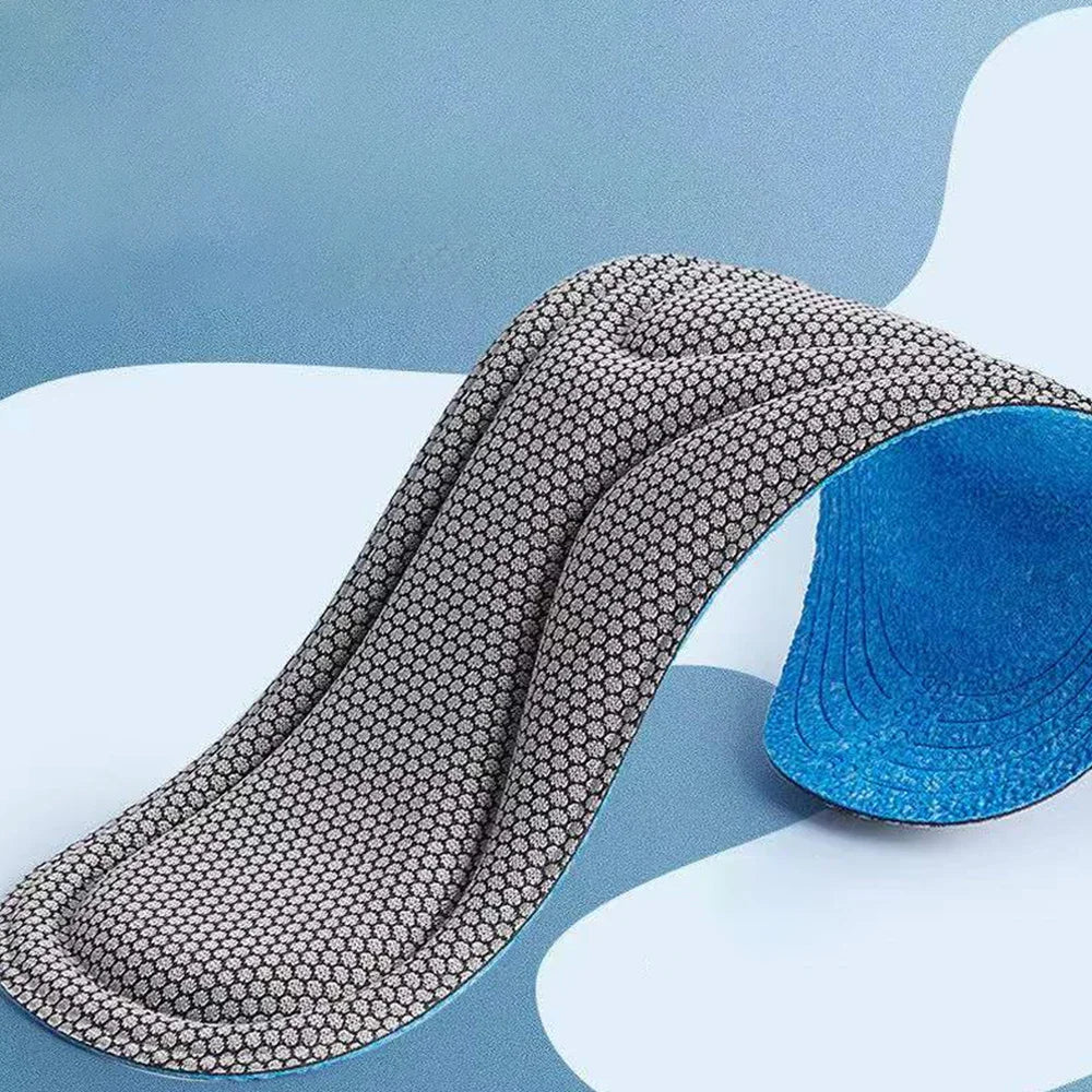 2 Pairs Memory Foam Orthopedic Insoles for Shoes Antibacterial Deodorization Sweat Absorption Insert Sport Shoes Running Pads