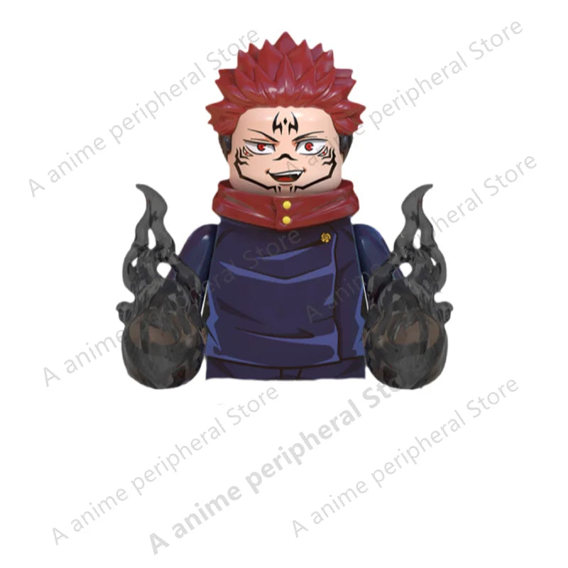 Jujutsu Kaisen Anime Accessories Building Blocks Action Figure Gojo Satoru Itadori Yuji Fushiguro Megumi Toy For Children WM6139