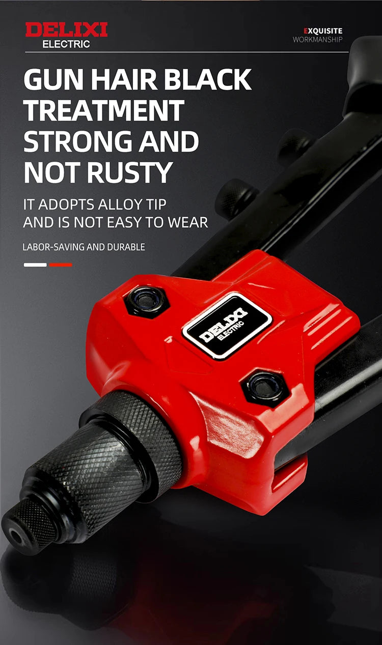 DELIXI ELECTRIC Rivet Gun,Manual Professional Pull Gun High Lever More labor-saving,TighteningandRiveting of Metal SheetandPipe