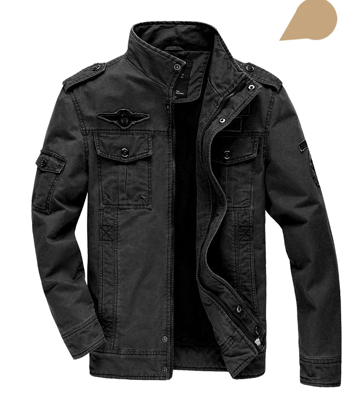 New 2023 Casual Army Military Jacket Men Plus Size M-6XL Jaqueta masculina Air force one Spring & Autumn Cargo Mens Jackets Coat