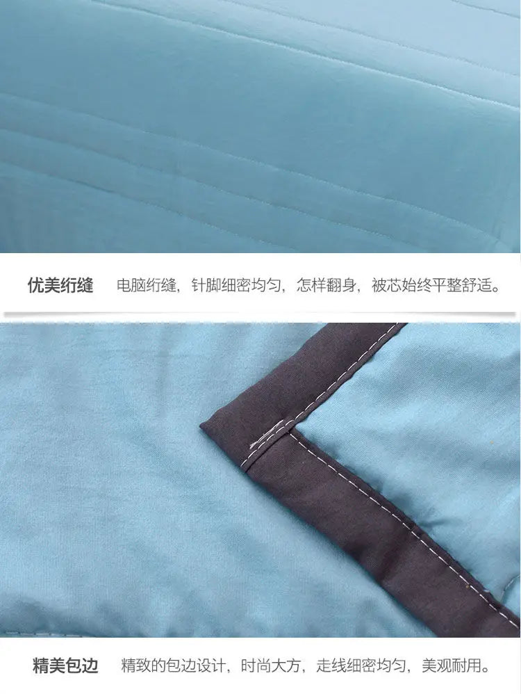Plain Duvets Spring Summer Soft Comforter Quilt Skin-friendly Washable Dorm Twin Double Size Lightweight Bedding Bedroom Quilted