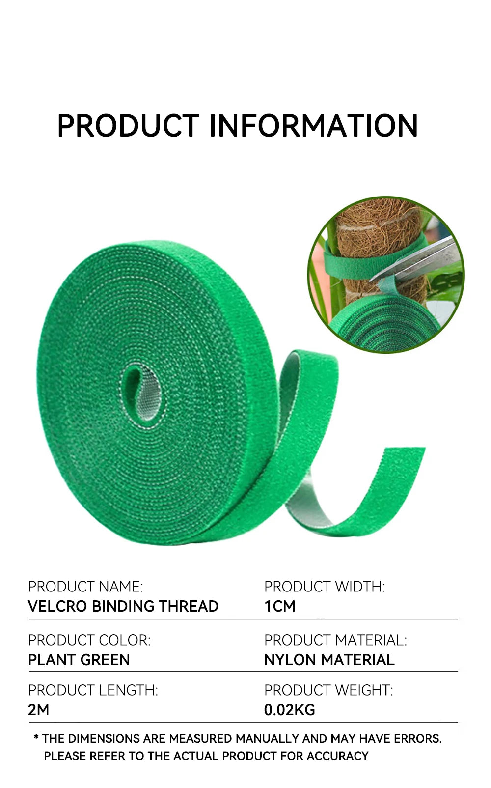 Garden Tape Nylon Cable Tie for Plants Flowers Growing Climbing Reusable Plant Support Hook-and-loop Fastener Garden Accessories