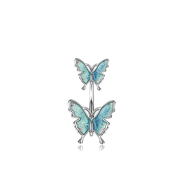 Snake Belly Button Ring Dangle Navel Piercing Ring Heart Belly Ring Zircon Navel Rings Body Piercing Jewelry Umbilical Pircing