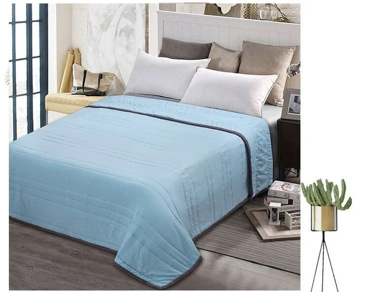 Plain Duvets Spring Summer Soft Comforter Quilt Skin-friendly Washable Dorm Twin Double Size Lightweight Bedding Bedroom Quilted