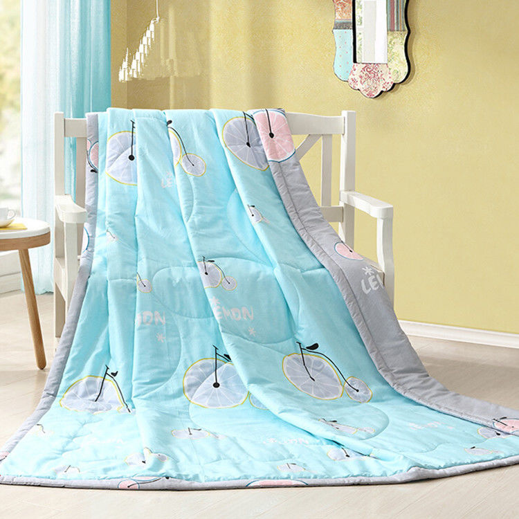 Bedroom Summer Bedspread Duvets Quilt Comforter Filling Bedclothes Super Soft Print Double Sided Design Modern Lightweight Queen