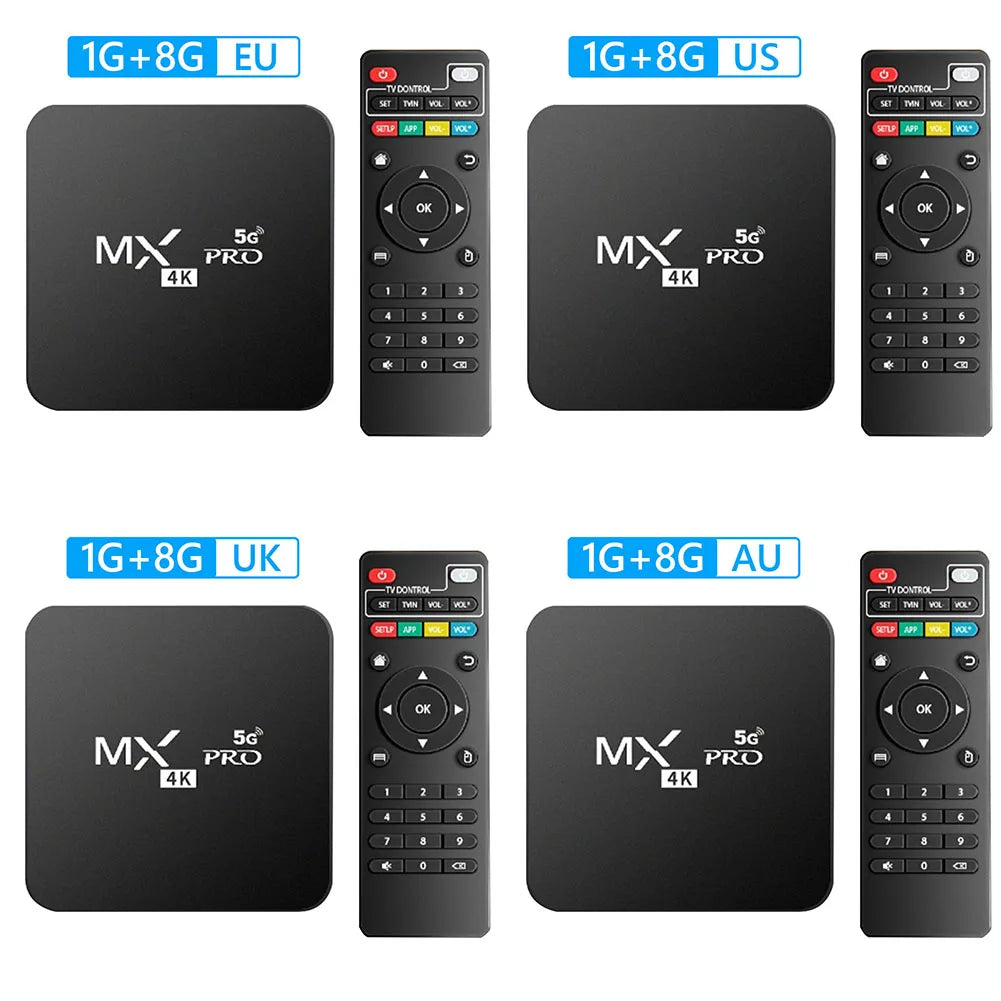Android 12 Smart TV Box RK3228A Quad Core 2.4G&5G Dual WiF Home Video Player 4K HD Video Media Player RAM 1GB ROM 8GB