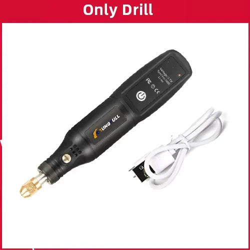 Strumento per incisione USB, utensile Dremel, trapano a batteria, utensile rotante, mini trapano elettrico senza fili, lucidatrice ricaricabile