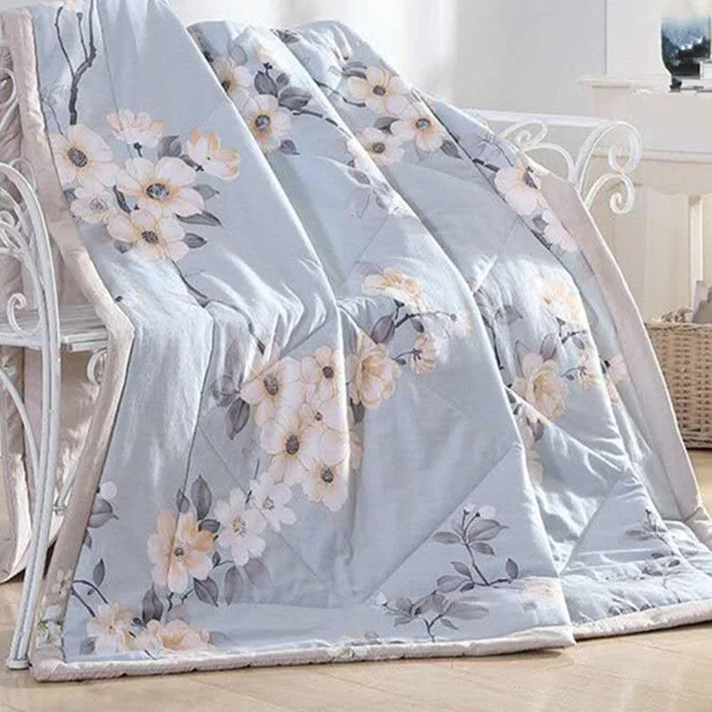 Bedroom Summer Bedspread Duvets Quilt Comforter Filling Bedclothes Super Soft Print Double Sided Design Modern Lightweight Queen