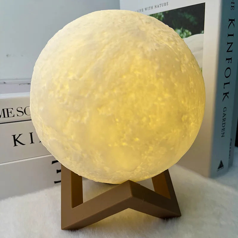 Children's Day Hand-painted Moon Light DIY Painted Materials Package Kindergarten Parent-child Activities Planet Night Light
