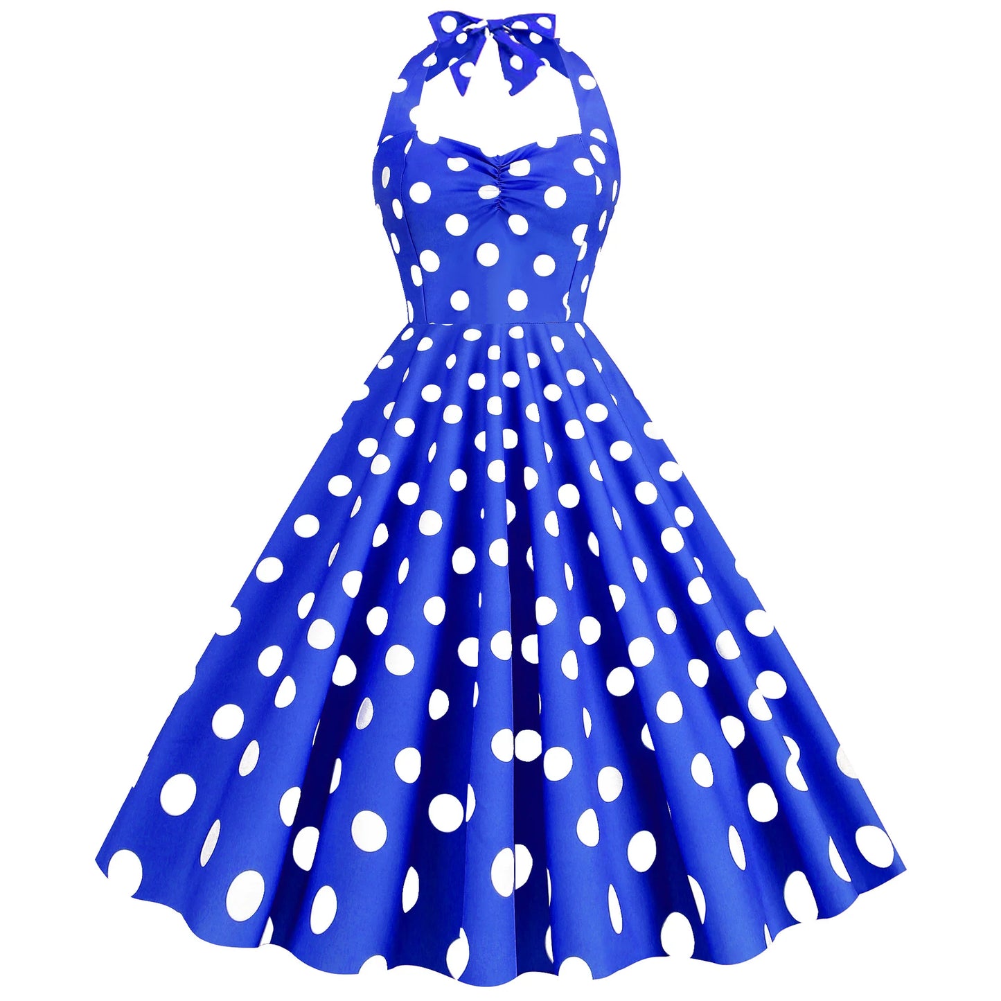 Pink Elegant Fashion Notched Ladies Office Dress 2024 Robe Pinup Polka Dot Print Vintage Sleeveless Summer Dresses for Women