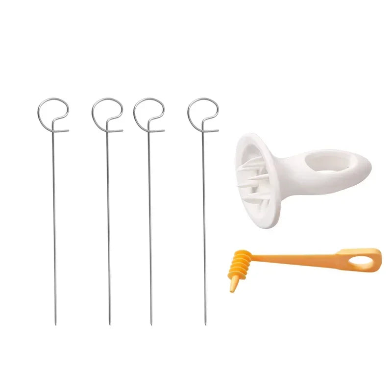 Protable Potato BBQ Skewers for Camping Chips Maker Potato Slicer Potato Spiral Cutter Barbecue Tools Kitchen Accessories Grill