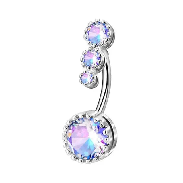 Snake Belly Button Ring Dangle Navel Piercing Ring Heart Belly Ring Zircon Navel Rings Body Piercing Jewelry Umbilical Pircing
