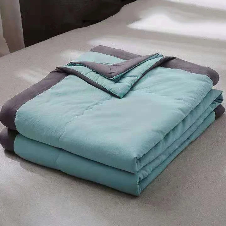 Plain Duvets Spring Summer Soft Comforter Quilt Skin-friendly Washable Dorm Twin Double Size Lightweight Bedding Bedroom Quilted