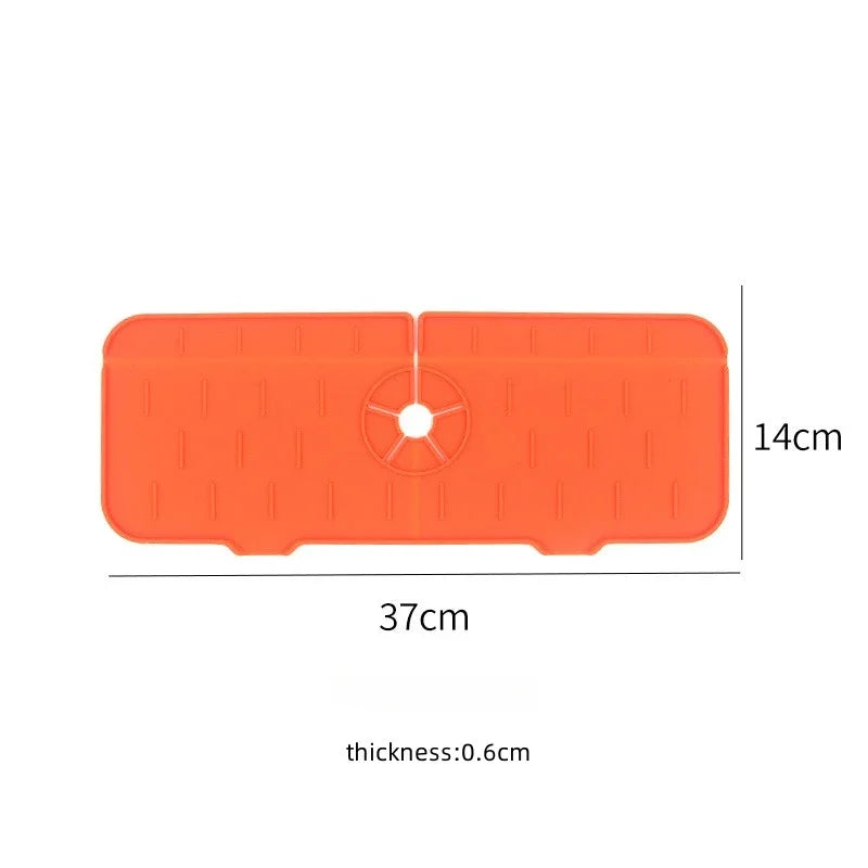 Almohadilla absorbente de silicona para grifo de cocina, repisa, fregadero, protector de salpicaduras, tapete de drenaje para baño, accesorios