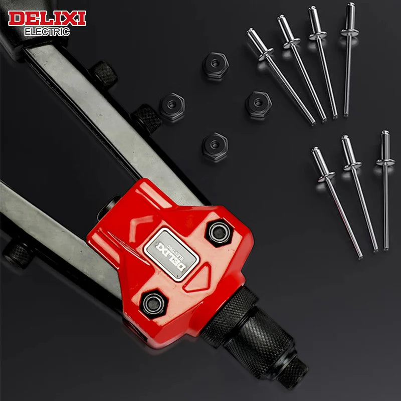 DELIXI ELECTRIC Rivet Gun,Manual Professional Pull Gun High Lever More labor-saving,TighteningandRiveting of Metal SheetandPipe