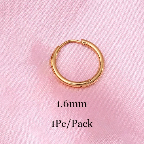 Minimalist Stainless Steel Huggie Hoop Earrings For Women Men Gold Color Tiny Round Circle Earring Punk Rock Statement Jewelry