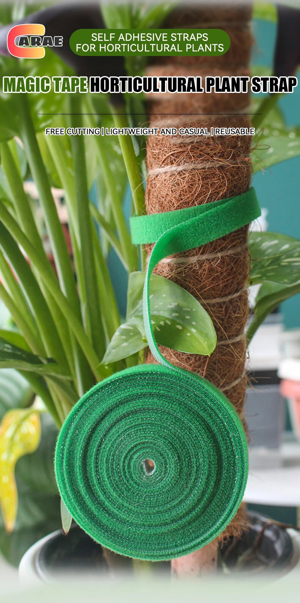 Garden Tape Nylon Cable Tie for Plants Flowers Growing Climbing Reusable Plant Support Hook-and-loop Fastener Garden Accessories