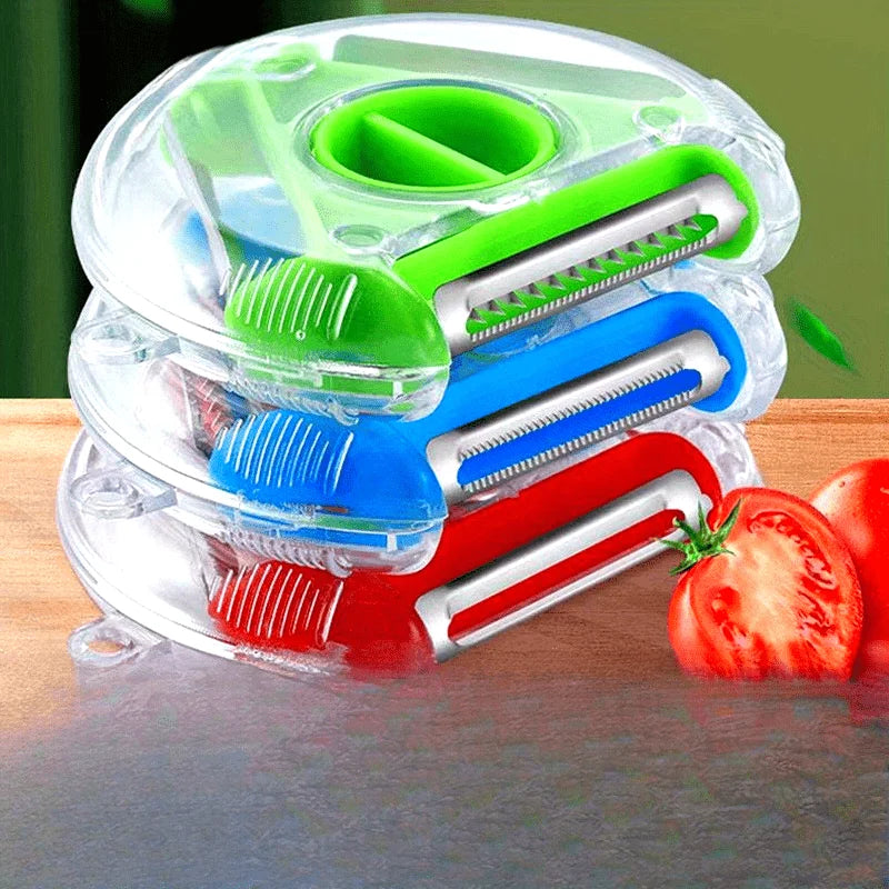3In1 Multifunction Kitchen Tools Fruit and Vegetable Peeler Vegetable Shredding Tool Stainless Steel Blade Easy To Clean Replace