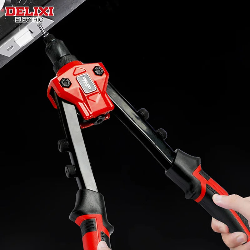 DELIXI ELECTRIC Rivet Gun,Manual Professional Pull Gun High Lever More labor-saving,TighteningandRiveting of Metal SheetandPipe