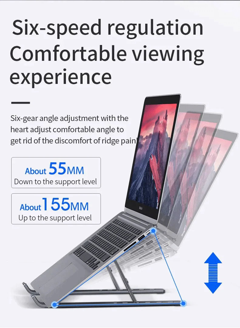 Foldable Laptop Stand Adjustable Portable Notebook Bracket Support Base Aluminum Alloy Holder For Macbook Laptop PC Accessories