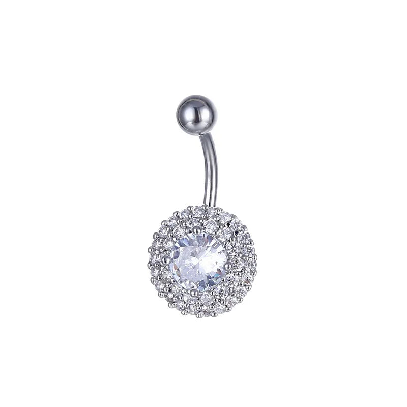 Snake Belly Button Ring Dangle Navel Piercing Ring Heart Belly Ring Zircon Navel Rings Body Piercing Jewelry Umbilical Pircing