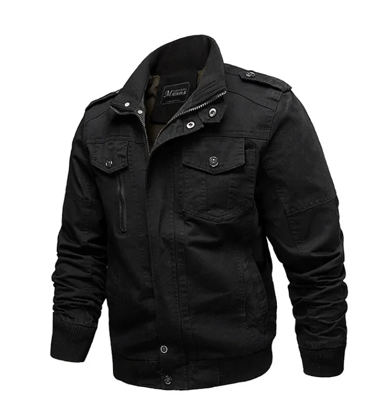 Men's Jackets and Overcoats Military Bomber Jackets Men's Casual Cotton Men's Slim-fit Aviator Jackets Sizes M -6 XL