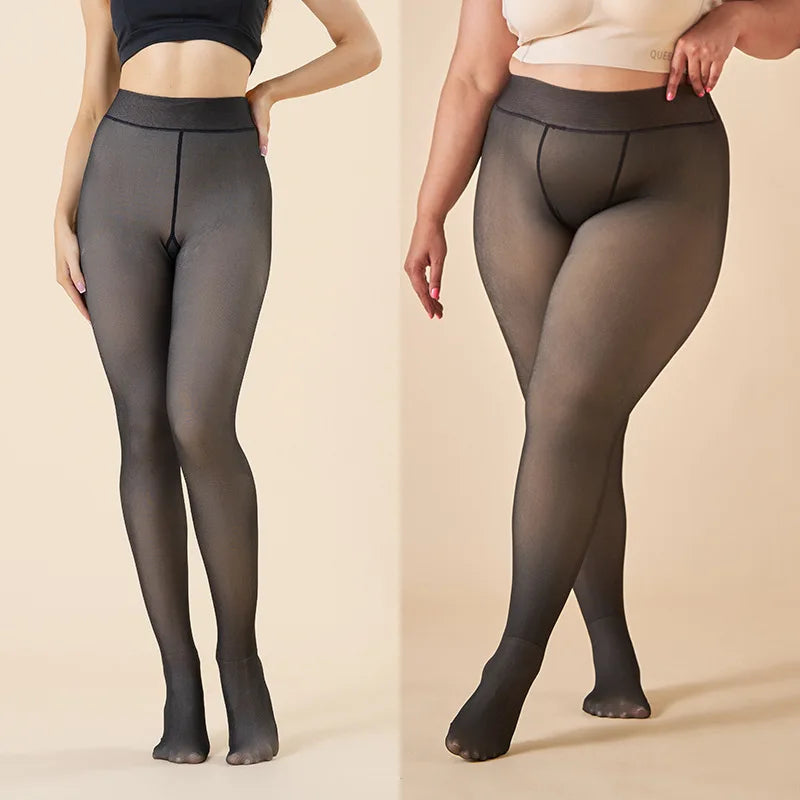 2025 120KG Warm Winter Tights Plus Size Sexy Pantyhose Women Fake Stockings Panty Skin Effect Thick Translucent Tights Leggings