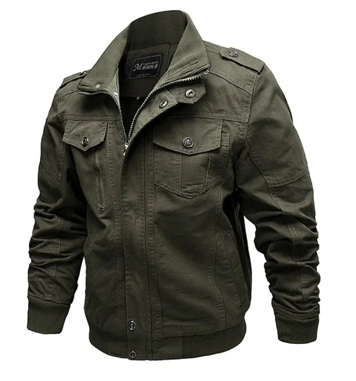 Men's Jackets and Overcoats Military Bomber Jackets Men's Casual Cotton Men's Slim-fit Aviator Jackets Sizes M -6 XL