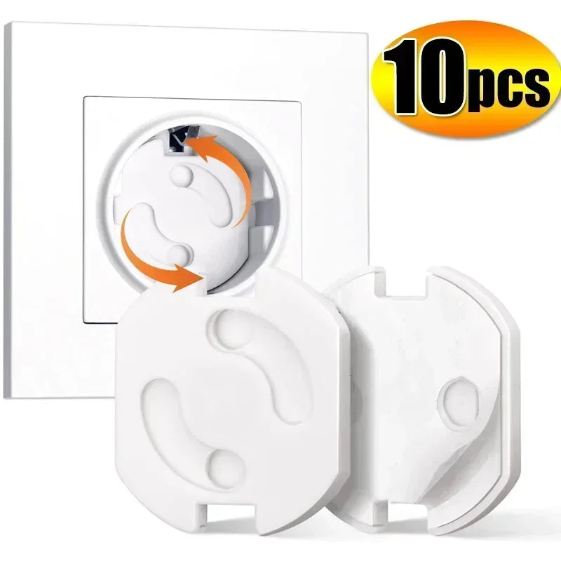 1/10pcs Baby Safety Child Electric Socket Outlet Plug Protection Security Two Phase Safe Lock Cover Kids Sockets Cover Plugs