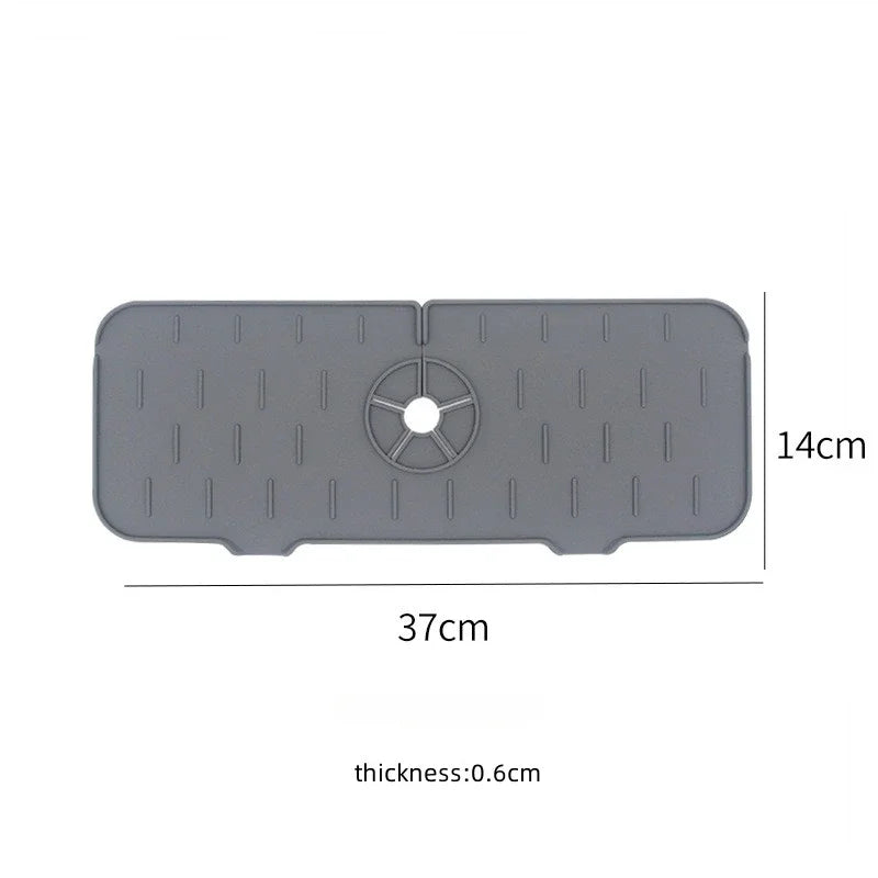 Almohadilla absorbente de silicona para grifo de cocina, repisa, fregadero, protector de salpicaduras, tapete de drenaje para baño, accesorios