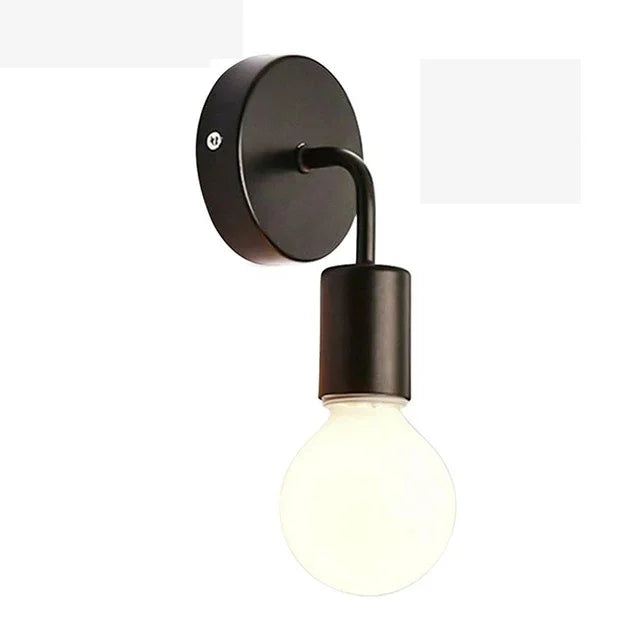 E27 Wood Iron Wall Lamp for Bedroom Bedside Nordic Wall Sconce Background Wall Aisle Lights Wooden Reading Luminaire