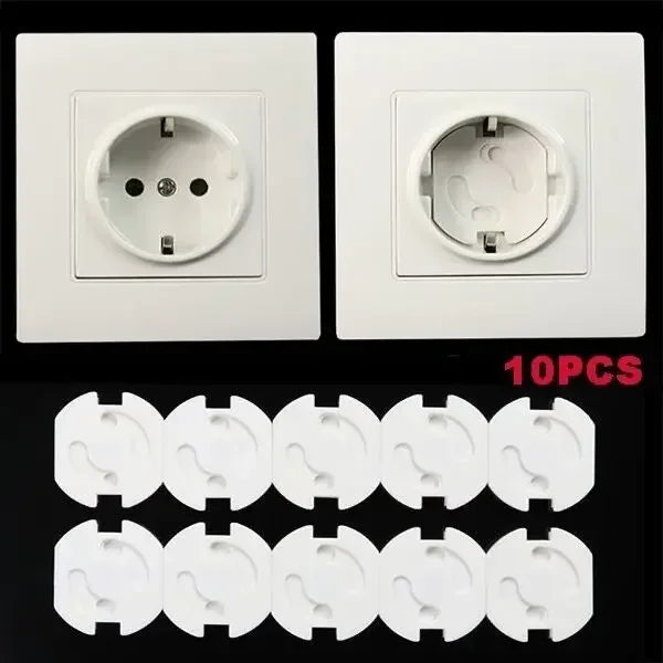 1/10pcs Baby Safety Child Electric Socket Outlet Plug Protection Security Two Phase Safe Lock Cover Kids Sockets Cover Plugs