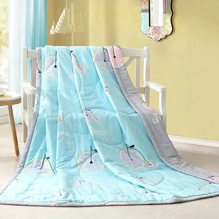 Bedroom Summer Bedspread Duvets Quilt Comforter Filling Bedclothes Super Soft Print Double Sided Design Modern Lightweight Queen