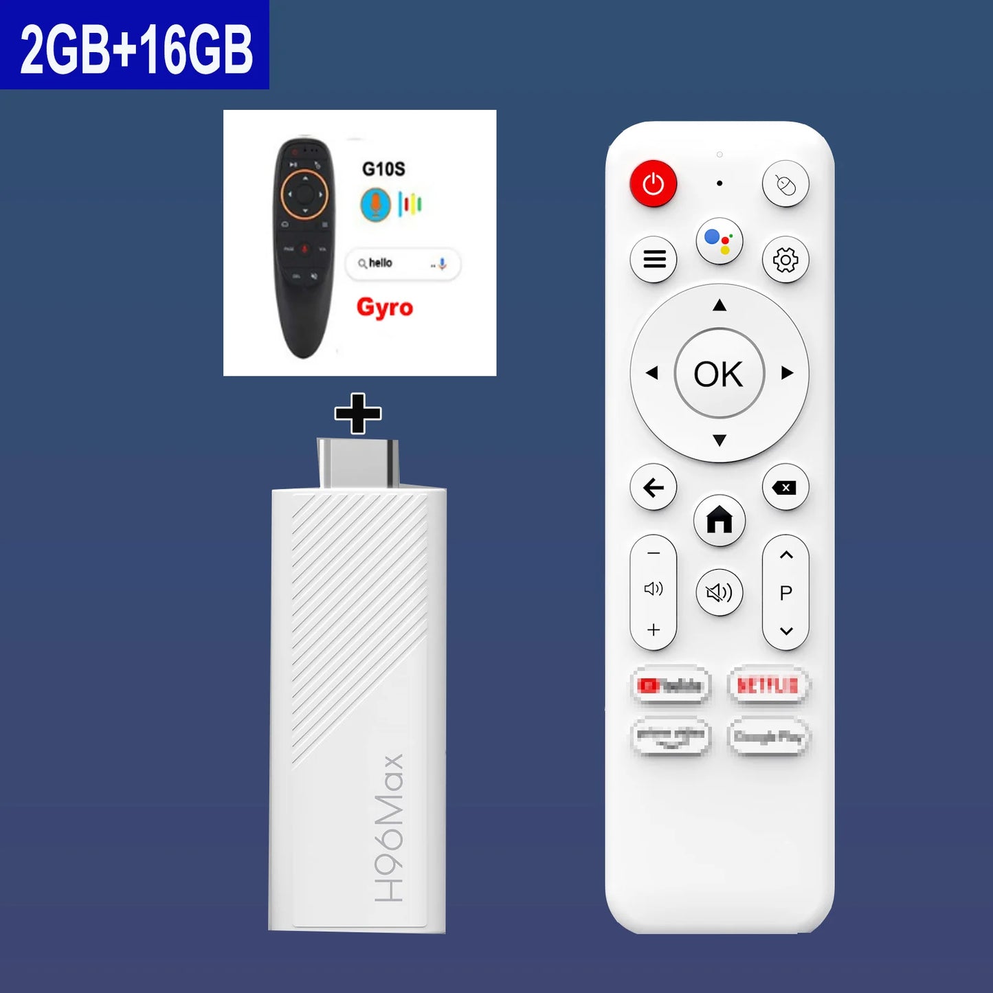 H96 MAX Android TV Stick Allwinner H313 with 2.4G Wifi 5G Wifi6 Dual Brand 8GB 16GB 4K 3D HDR Goole Voice Remote