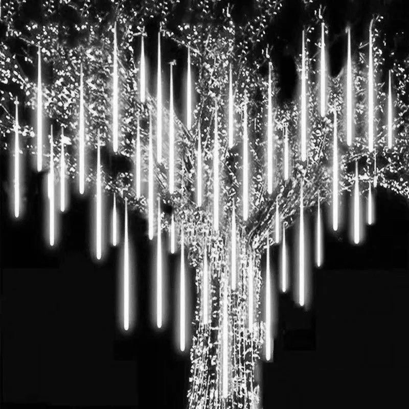 EU Plug LED Meteor Shower Light 30/50cm Holiday String Lights Fairy Garden Decor Outdoor Led Street Garland Christmas Decoration