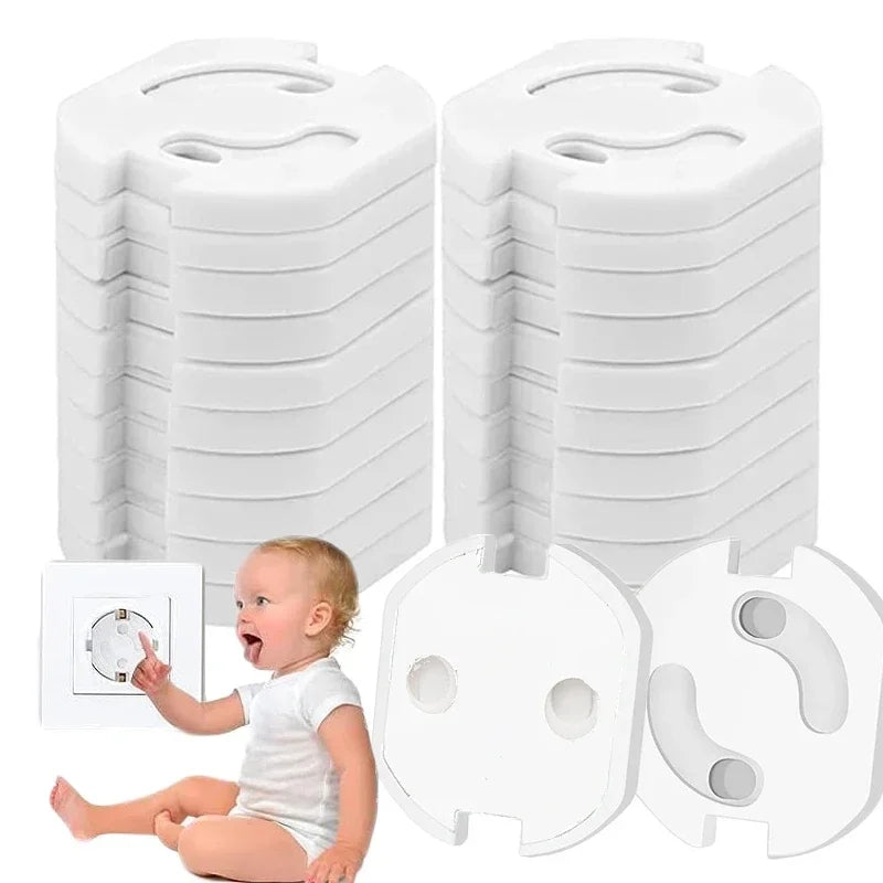 1/10pcs Baby Safety Child Electric Socket Outlet Plug Protection Security Two Phase Safe Lock Cover Kids Sockets Cover Plugs
