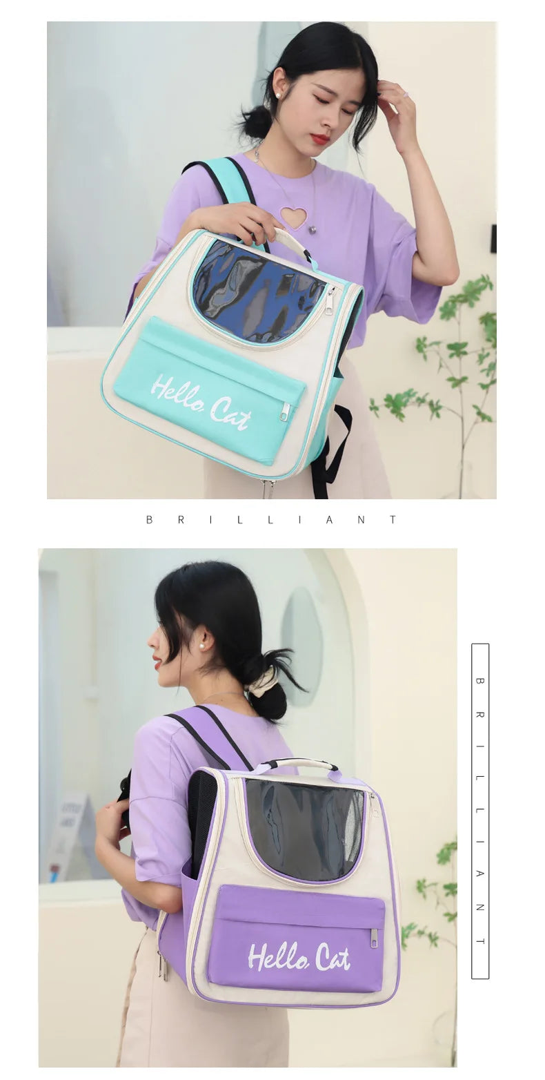 Cat Carrier Bags Windproof Outdoor Travel Backpack for Cat Small Dogs Transport Carrying Bag Cat Backpack Carriers With Cushion