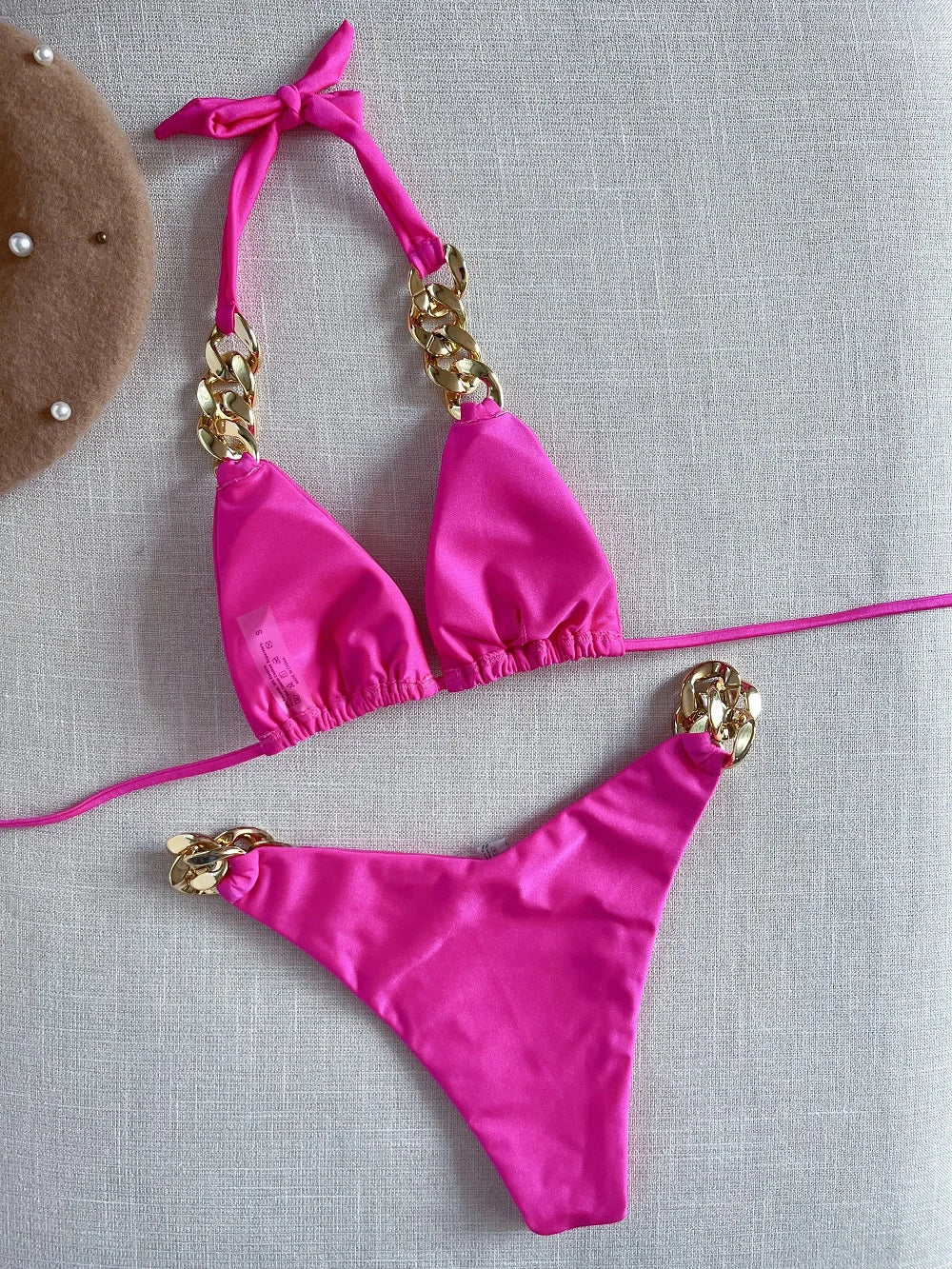 RUOTONGSEPT New Sexy Bikini 2023 Triangle Bathing Suit for Women Brazilian Bikini Set 2-piece Halter Swimwear Push Up Swimsuit