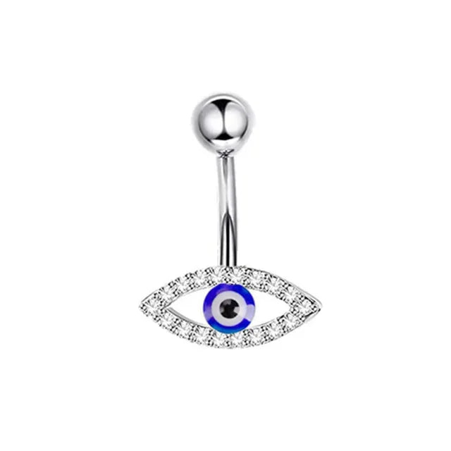 Snake Belly Button Ring Dangle Navel Piercing Ring Heart Belly Ring Zircon Navel Rings Body Piercing Jewelry Umbilical Pircing
