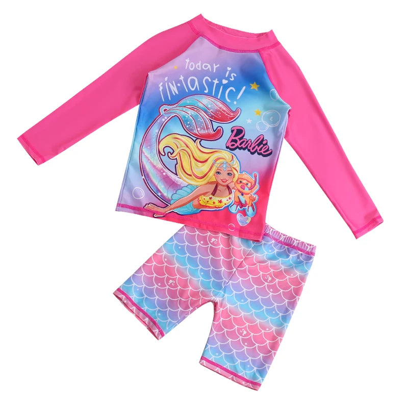 2025 Boy Girl Swimwear Swim Suits Sun Protective Long Sleeve Dinosaur Unicorn Children Swimsuits Bathing Suit Kids Swimming Suit